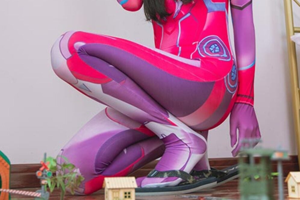 物恋传媒 | 小竹的连体丝袜Cosplay之粉红美少女(带视频)