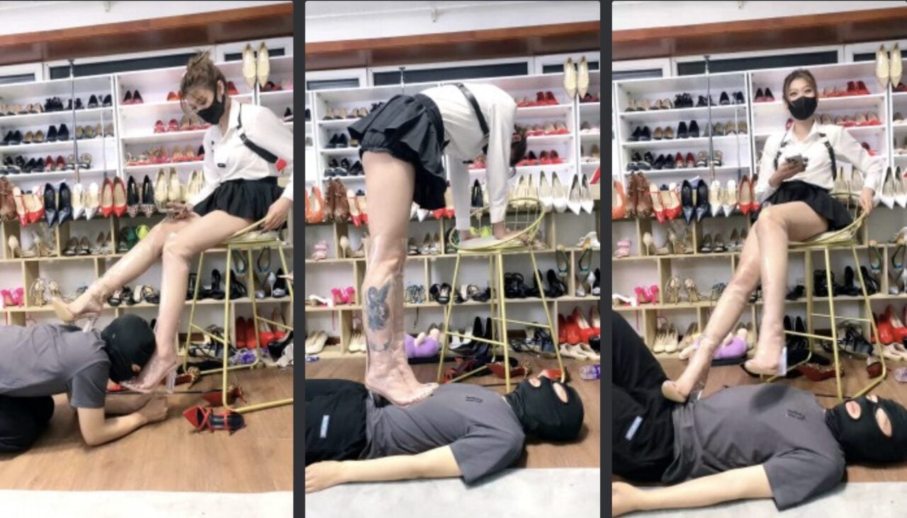 冰诺 | 长腿S车模的脚下奴