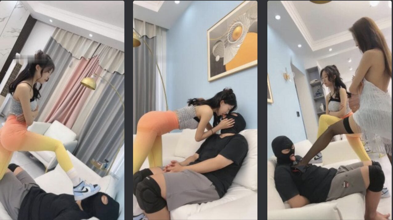 双胞胎萌主 | 双S瑜伽裤/黑丝高跟诱惑踩踏/骑马/耳光喂食
