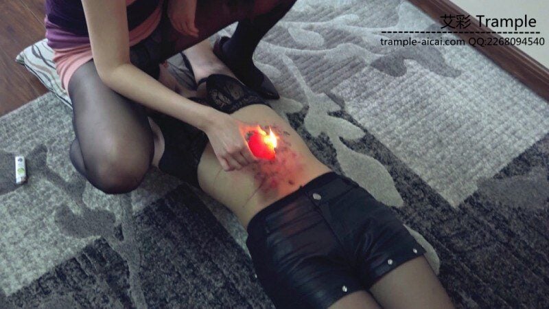 小尼少女 |縛られて垂れ下がったワックスが顔に座るハイヒールで踏みつけられるトレーニング女性M