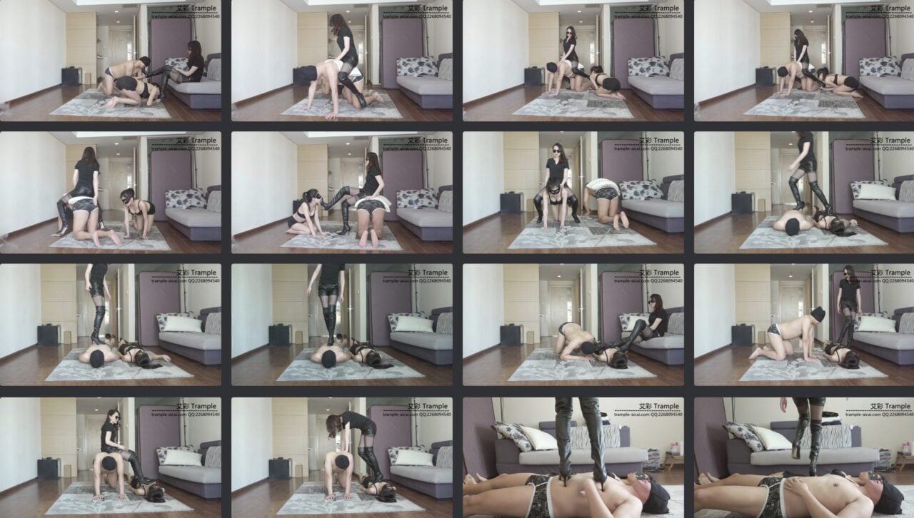 小妮女女 | 女S长靴玩弄调教情侣贱奴-视频截图