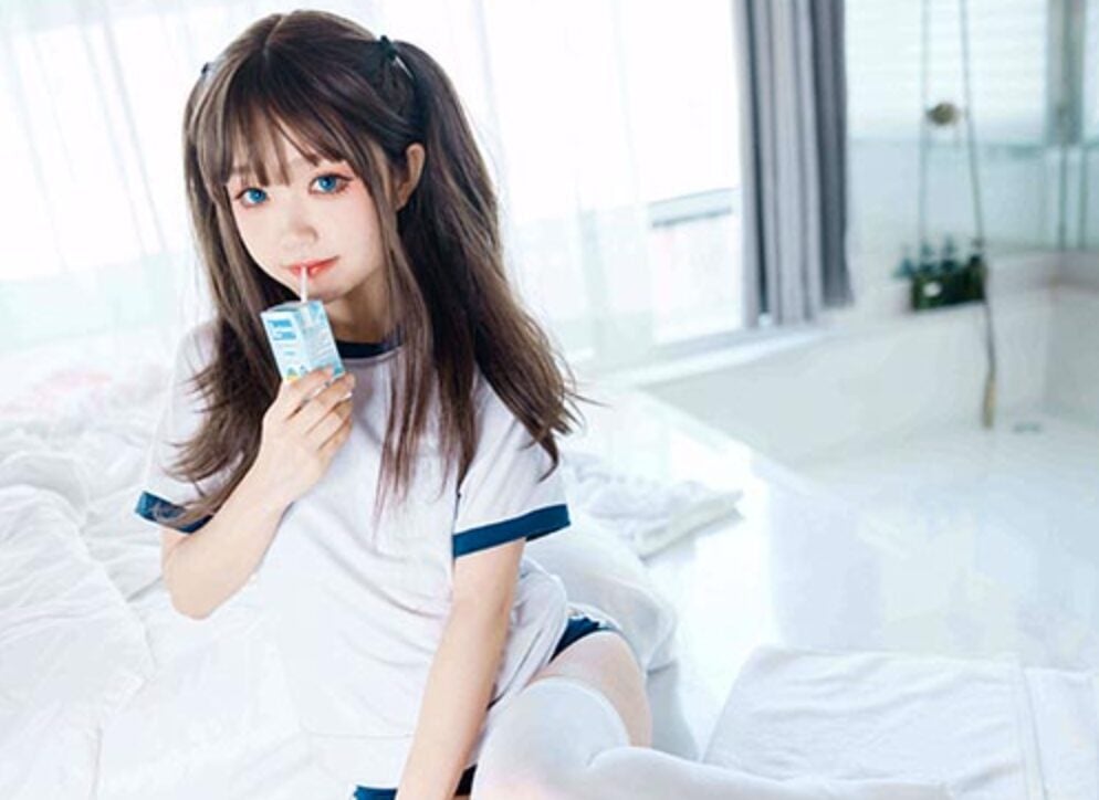 神沢永莉 | 半双马尾体操服大腿袜Cosplay