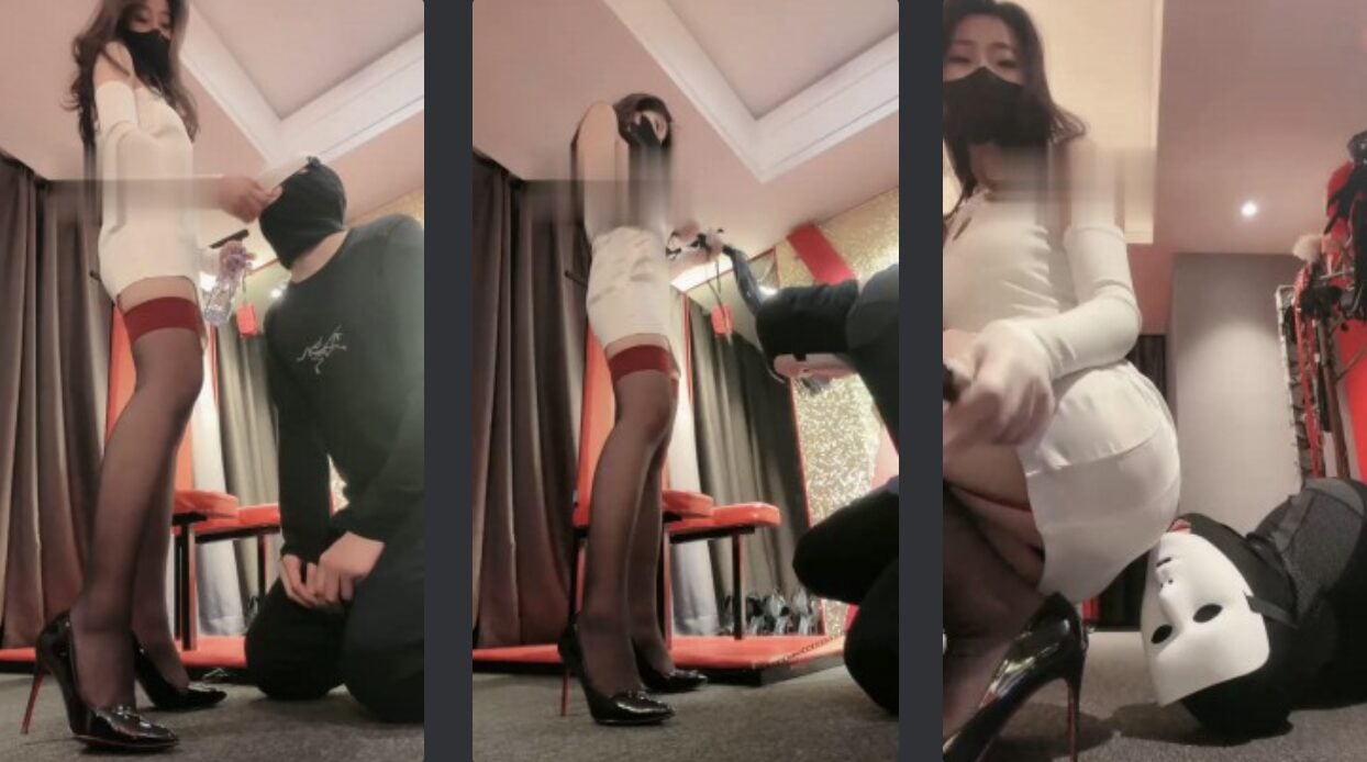 禾未 | 红边黑丝吊带袜挑战极限