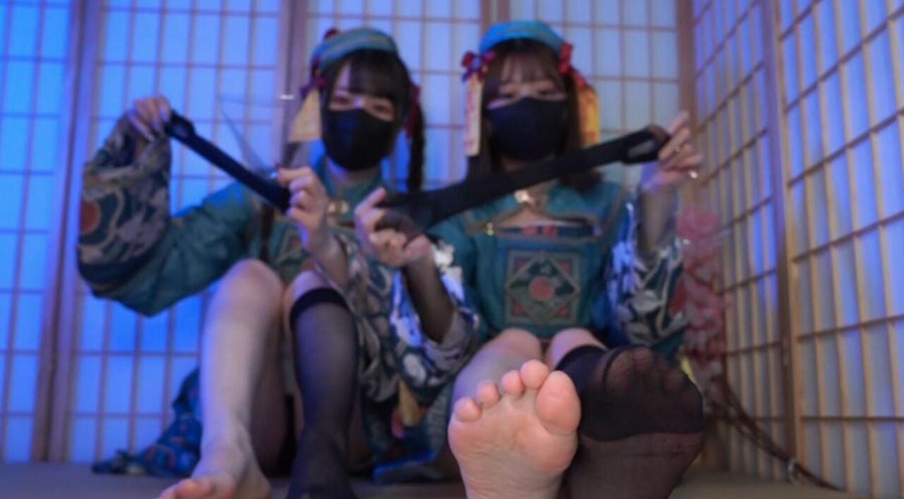 台湾solexight足控 | Mia&Miya万圣节限定双人丝袜捆绑TK(带视频)