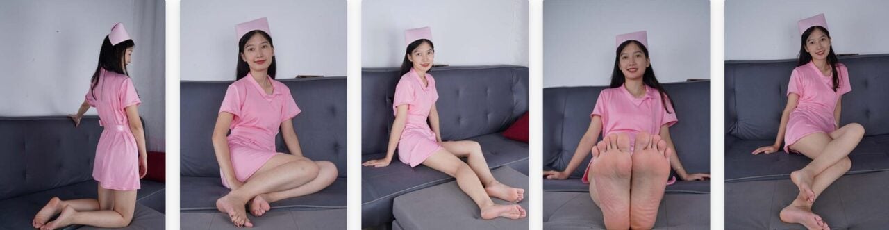 Pary学生模拍 | 搞怪护士小姐姐燕玲的36码小美脚第二季-视频截图