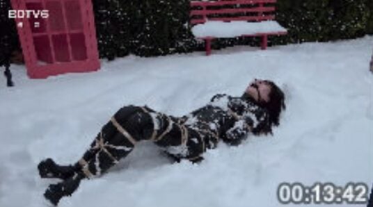 半岛束艺 | 雪地捆绑调教之冻死一个算一个