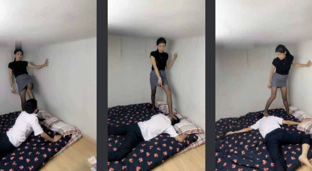 安琪 | OL丝足减压暴力踹头