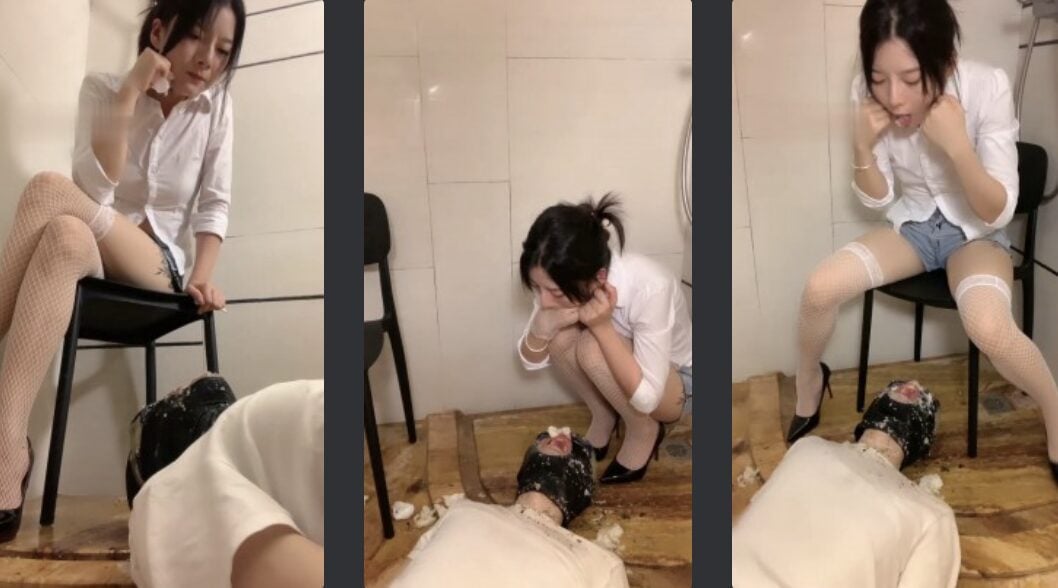 宝爷 | 高跟白丝口水呕吐物专场