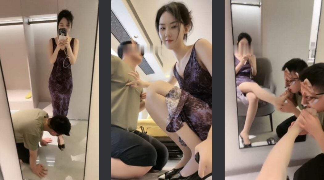 暴躁小溪 | 胯下羞辱/肉丝脚闻舔/虐乳/镜前羞辱