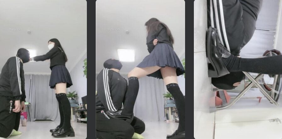 月影儿 | 臭黑袜踩脸/磕头求饶/耳光/保鲜膜裹头