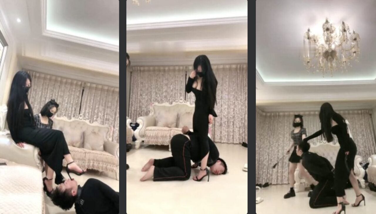 桃幼幼 | 带素人闺蜜入圈之骑马舔脏鞋/提档踩踏耳光/反绑鞭打