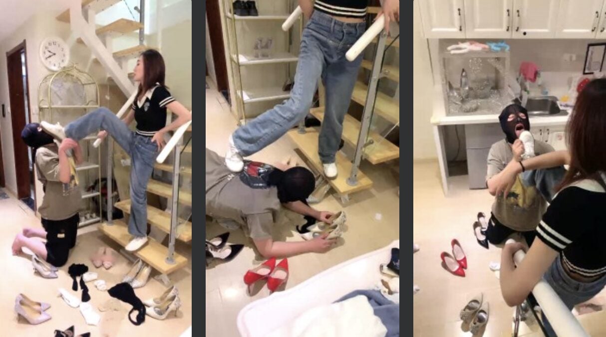 Shushu S | Forced to lick multiple pairs of dirty shoes/smell white cotton socks/crotch humiliation