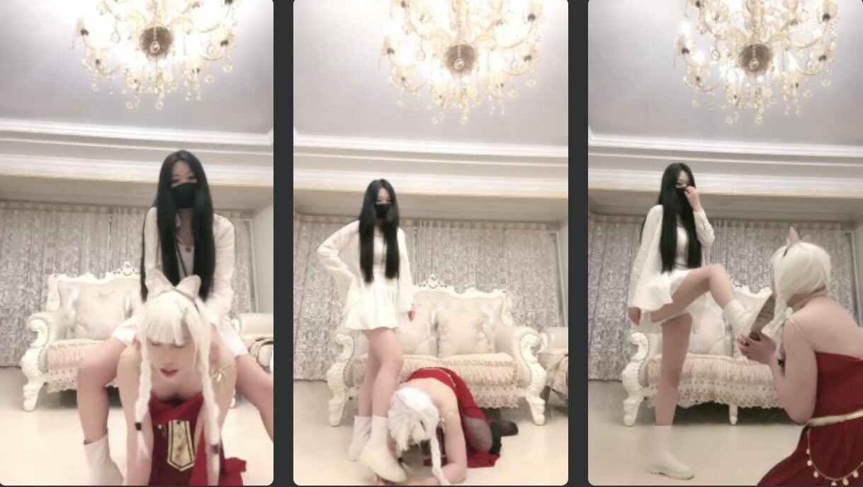 桃幼幼 | CD奴才羞辱之舔鞋/转胯骑马/鞭打/全体重踩踏