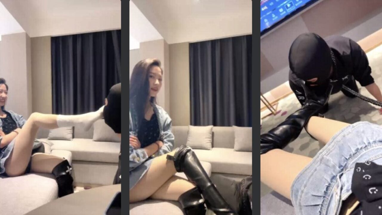双胞胎木木S | 长腿车模S长靴白棉袜高跟强制奴舔/人肉坐垫