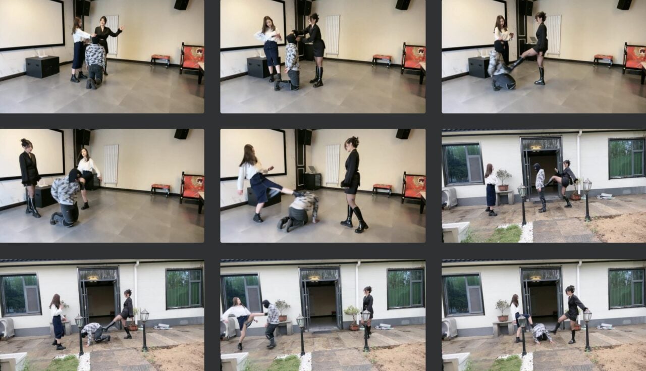 宸宸 | 双S从室内到户外耳光暴力踢踹贱狗 双视角版-视频截图
