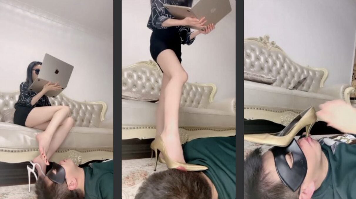 苏曼 | 做女神的人体家具高跟鞋调教-视频截图
