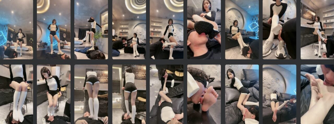 简一 | 及膝袜踩踏/深喉/闻运动鞋/舔脚趾-视频截图