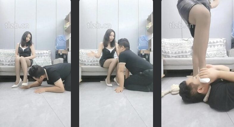 古月安妮 | 素人小姐姐黑丝脏鞋脚下奴 双视角版