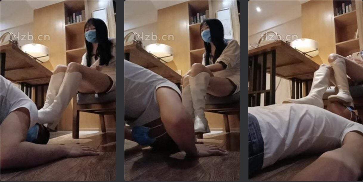 十言 | 长靴踩狗头/舔脏鞋底/提档磕头求饶-视频截图