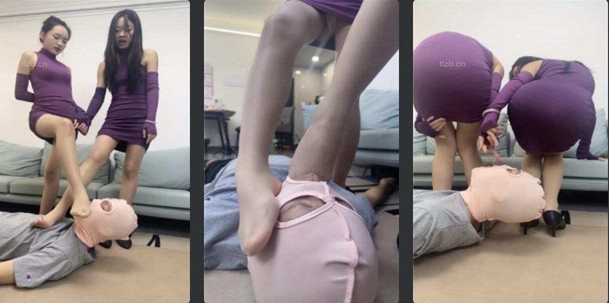 狗哥 | 双S丝足踩踏调教之紫色妖姬的诱惑