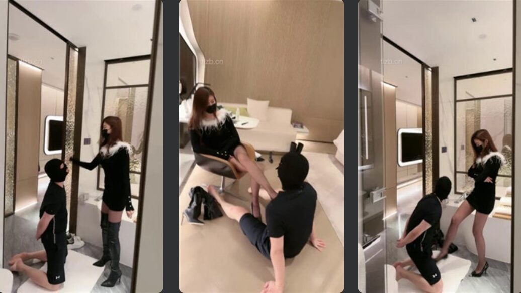 美美子 | 长靴/高跟踢裆踩踏/耳光坐垫/恋足闻脚