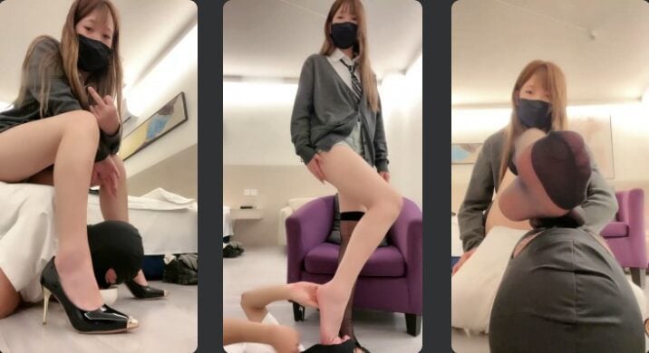 樱子大人 | 手捂窒息/黑丝高跟诱惑/丝袜塞嘴