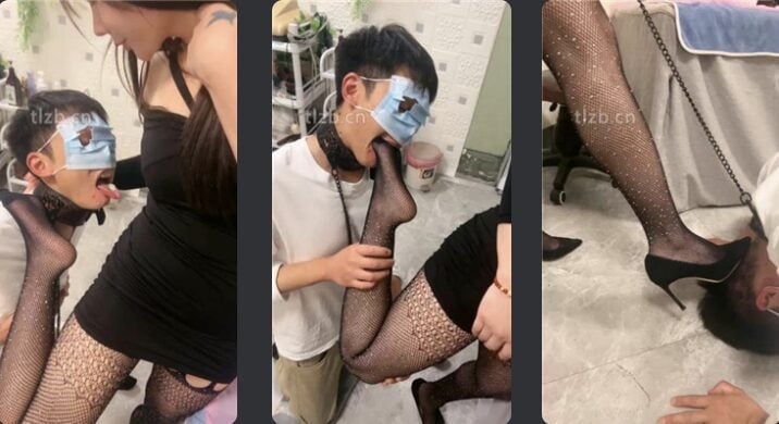 木子大大 | 美容院技师黑网袜高跟虐奴