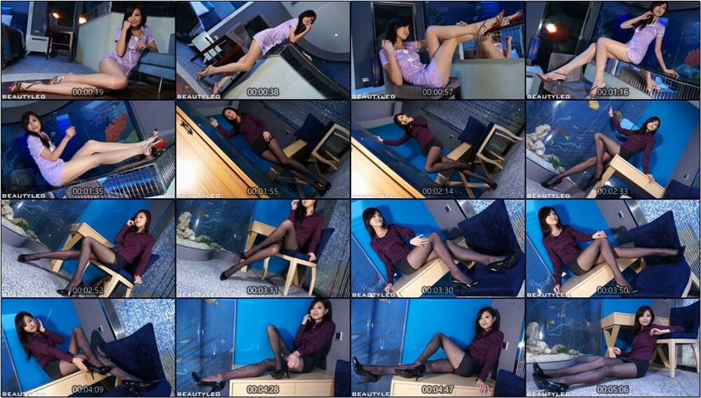 Beautyleg视频 | Vicni的提花黑丝袜-视频截图
