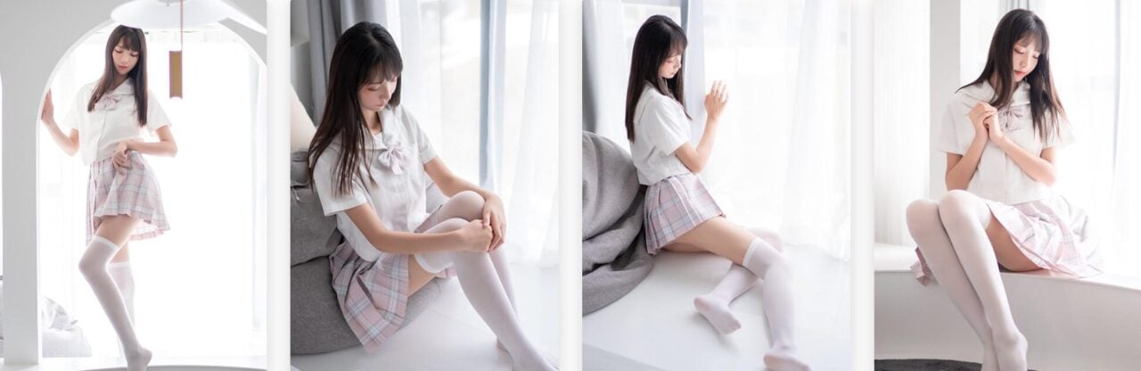西瓜少女 | 西呱呀呀呀的JK校服白色长筒袜-视频截图