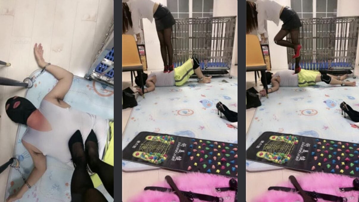 狠欣然 | 圈养犬化虐待情侣奴