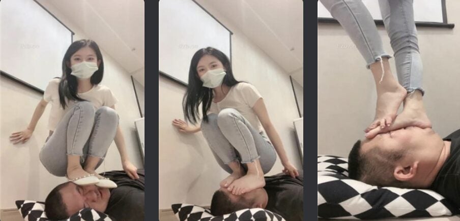 樱木花椒 | 平底鞋裸足踩踏之脸部摧残