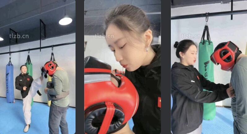 潘妮女王 | 人体沙包调教之跆拳道女神重度虐打