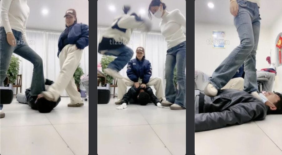 Orange | Double S crotch kick and trample training - sports shoes violent kick and trample dual perspective version