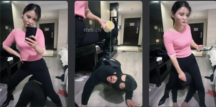 孤傲女帝 | 长靴S调教之全体重踩踏骑马喝圣水