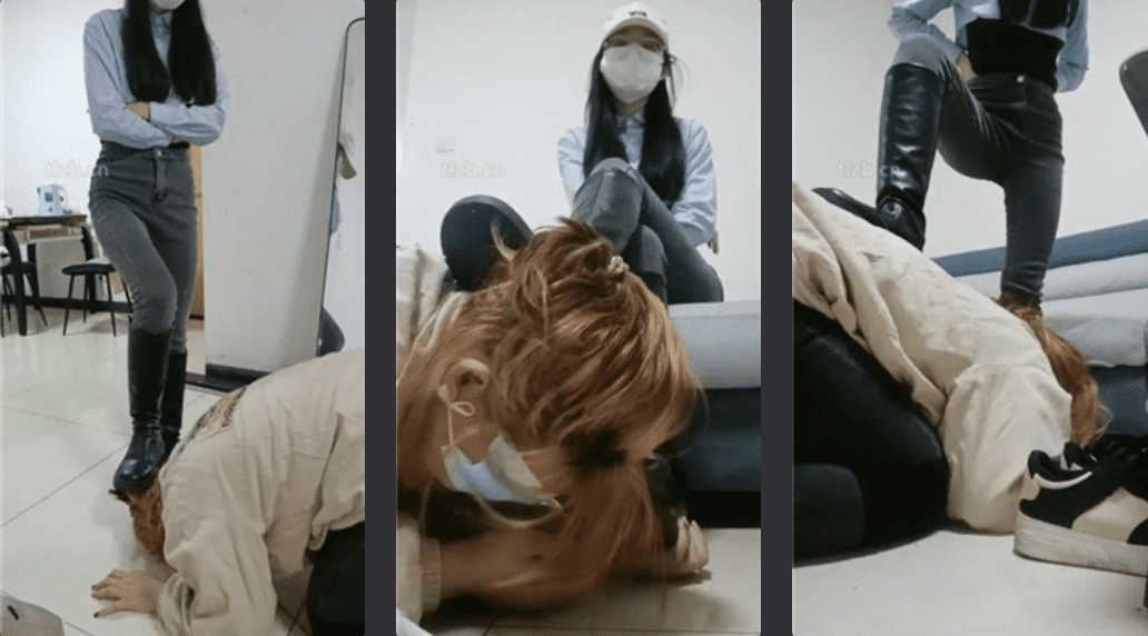 爱可呀 | 素人单调母畜恋足舔闻长靴/钻胯/闻鞋窝