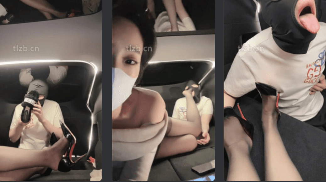 禾未 | 车内丝足调教之高跟虐乳/舔高跟黑丝美腿/插嘴