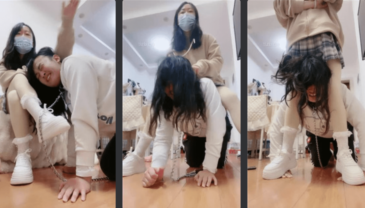 桃子老师 | 小白鞋棉袜萝莉主楼道遛狗
