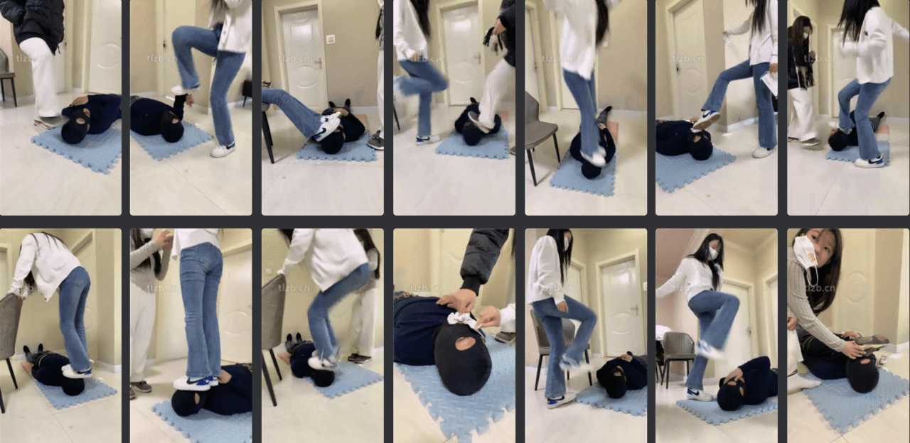 精神小妹 | 极度酷刑调教之暴力踢踹/跳踩头部-视频截图