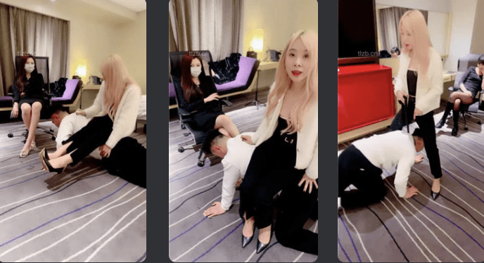 Mengying | 3S group torture training: hip drilling/whipping/slapping/forced shoe licking/dog chain walking full version