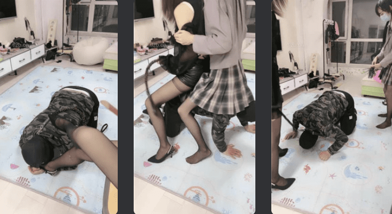 Henxinren | Couple master slave bottom slave riding crotch drilling/forced holy water/whipping