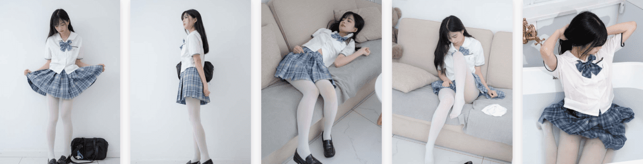 少女秩序 | 内部定制系列晞可的白色丝袜JK