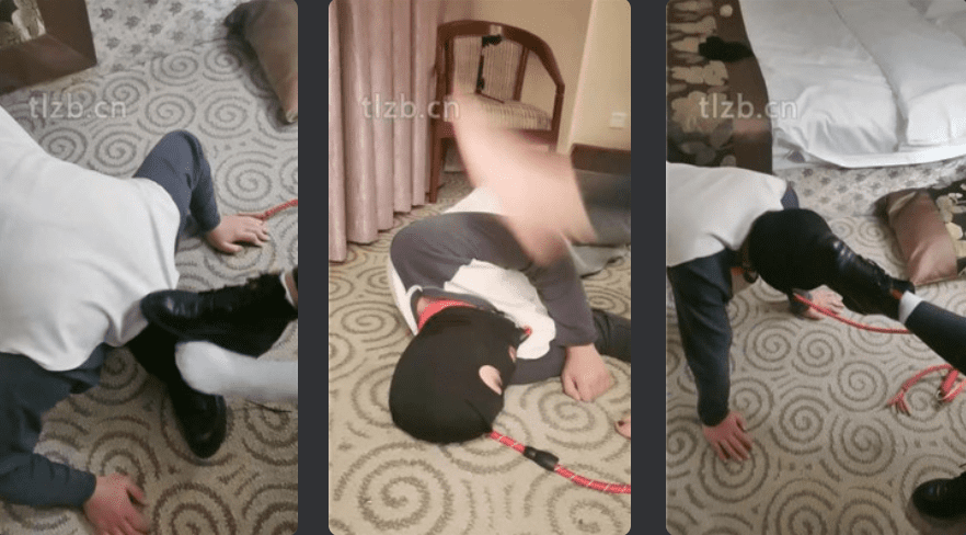 Damei | Lock dog interview training cotton socks deep suction / sole worship