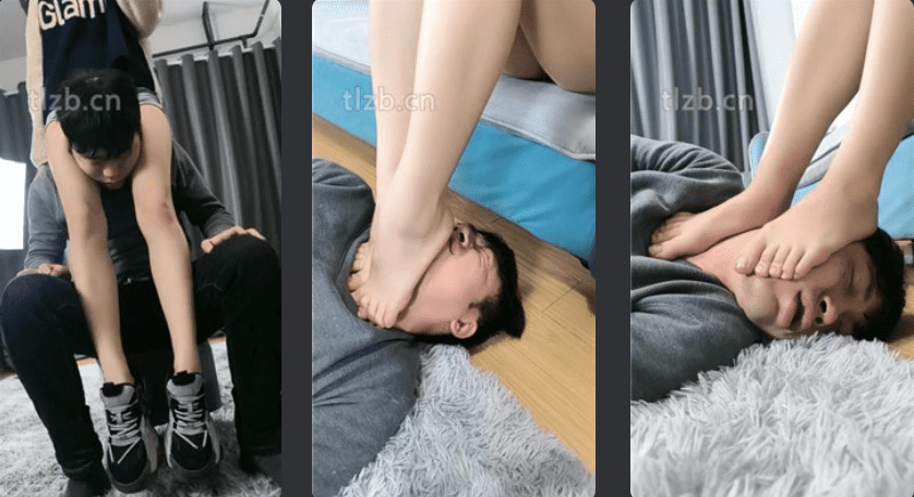 梓女王 | 超强腿绞窒息/裸足蹂躏狗脸