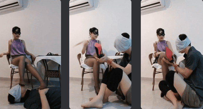 丹桂 | 给美女主人洗脚被罚喝洗脚水-视频截图