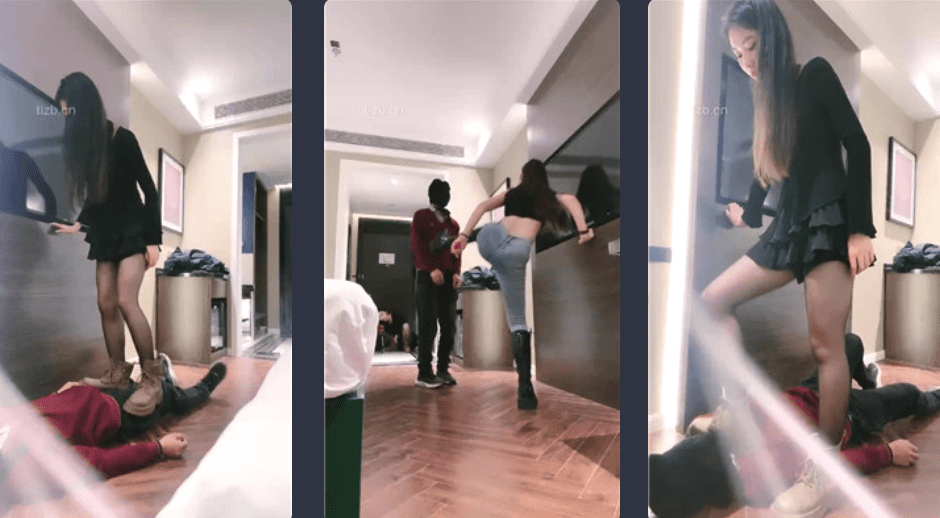宸宸 | 双S长靴暴力重度踢踹 双视角版