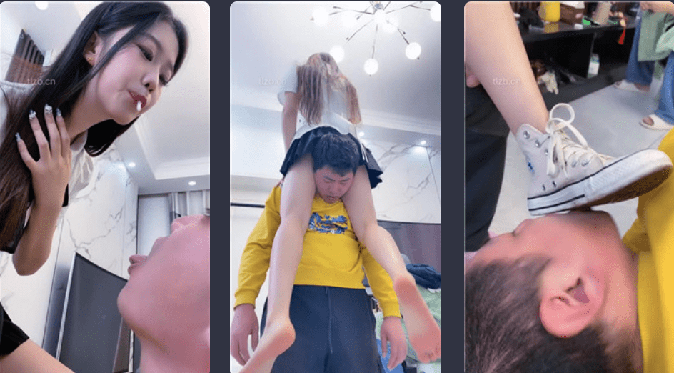 麋鹿银儿 | 素人S虐双奴/高帮帆布鞋踩/揪耳朵/骑脖/鞭打