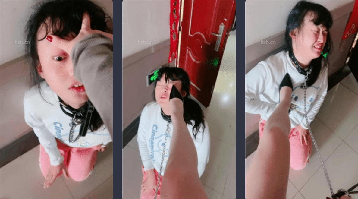 桃子老师 | 楼道公开遛狗处刑
