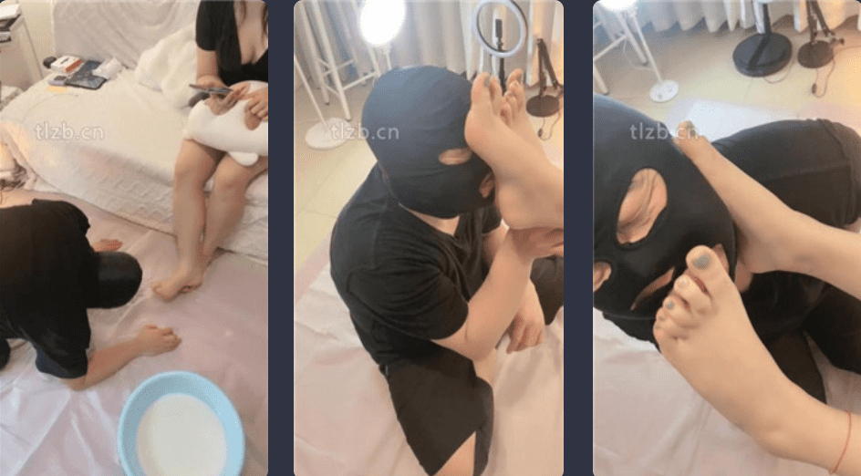 苒溪 | 双S家奴伺候素人闺蜜品尝玉足
