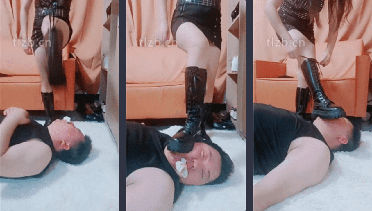 依然 | 白袜塞嘴长靴暴力踢踹
