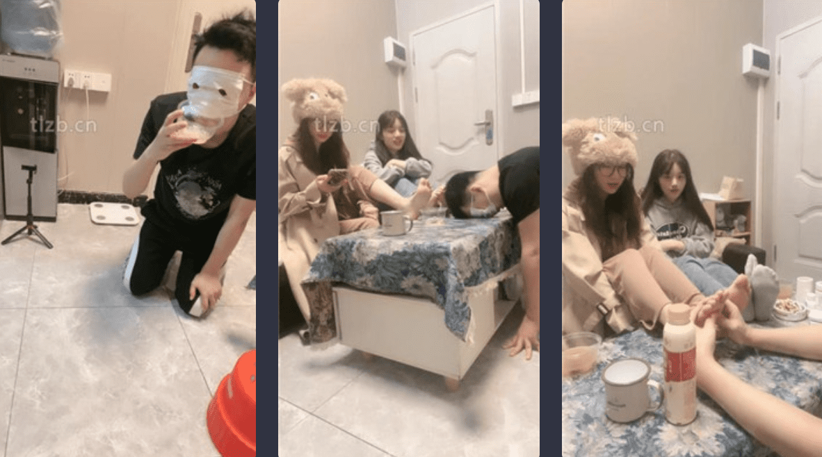 香芋朱朱 | 姐妹花虐男友/骑马圣水/臭脚窒息/舔拖鞋 双视角版